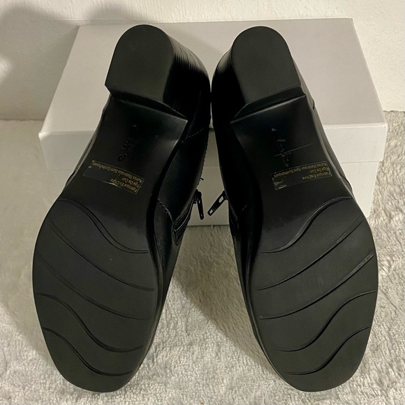 Clarks Bendables Black Leather Ankle Booties Women’s Size 8.5M Heeled Shooties - Picture 7 of 10